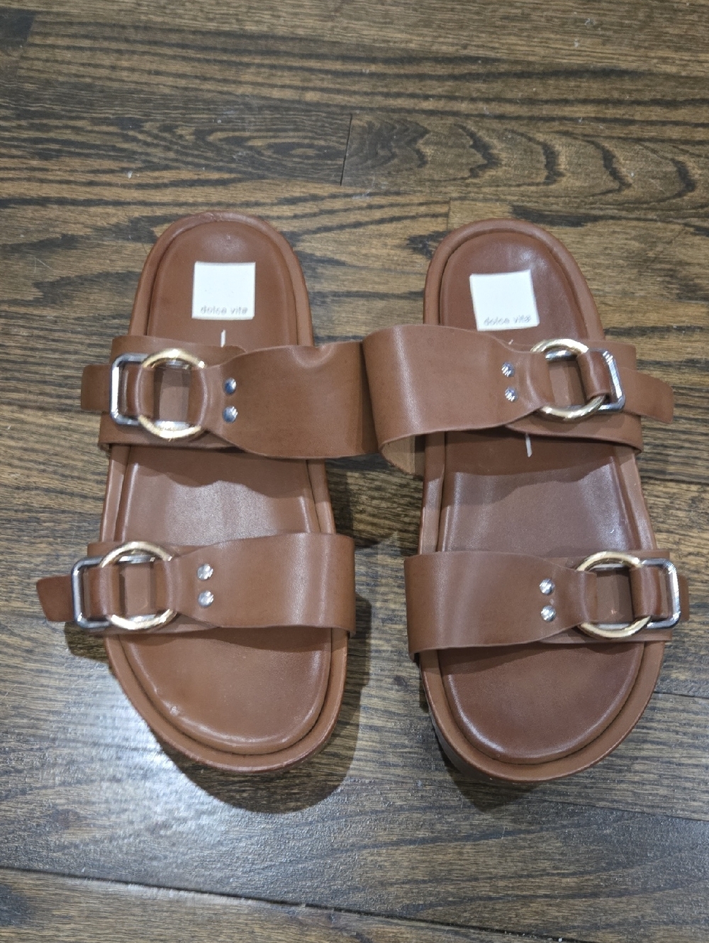 Dolce Vita Cici Platform Slides Buckle 2 Strap  Sandals - Picture 2 of 10